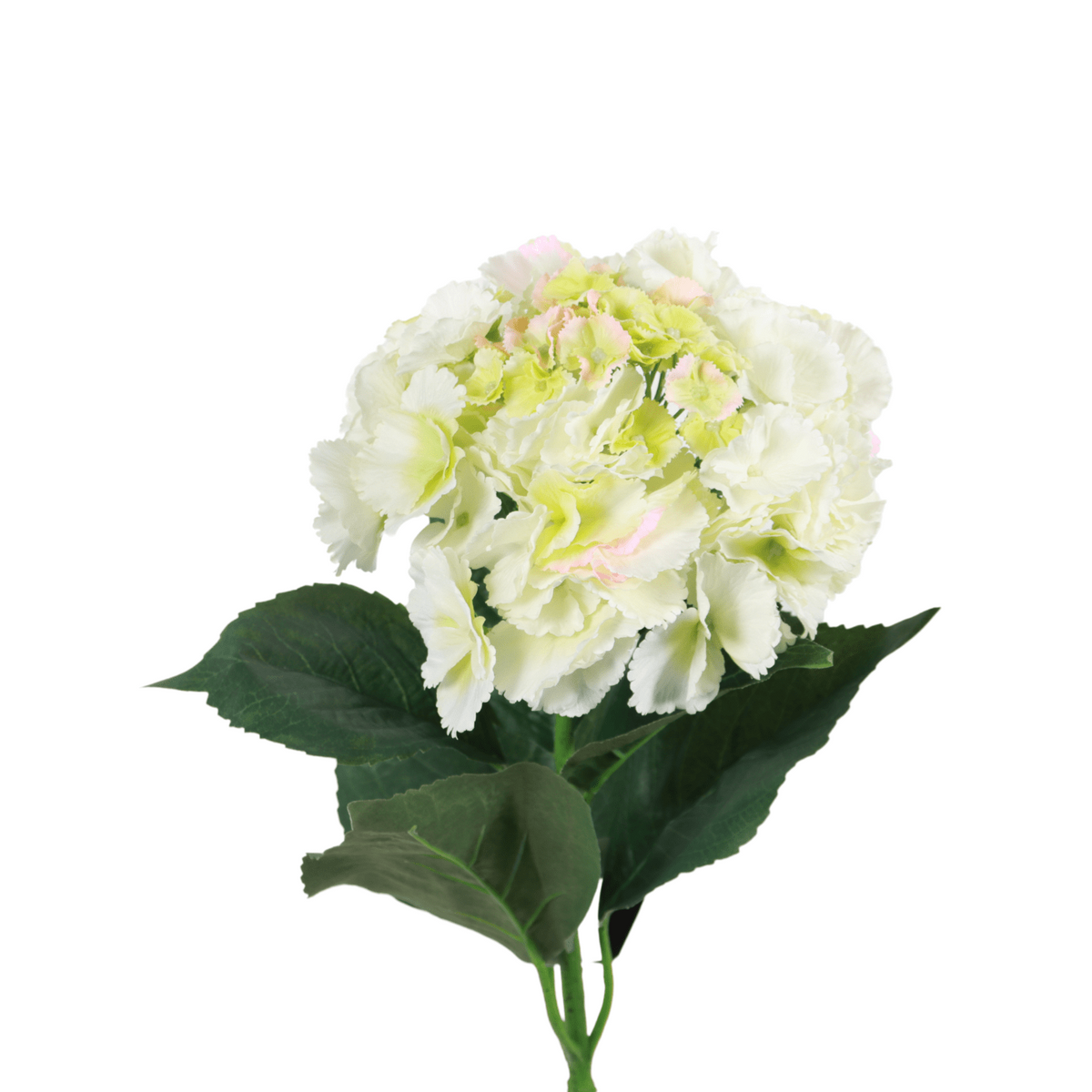 Fleur artificielle tige d'Hortensia - création bouquet - H.68cm blanc R2