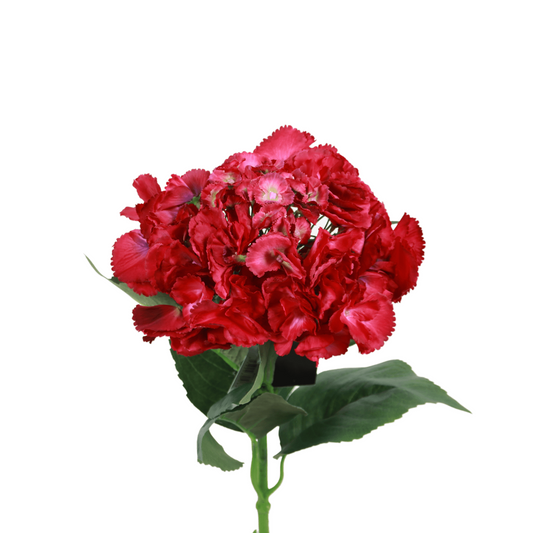 Fleur artificielle tige d'Hortensia - création bouquet - H.68cm fuchsia vert R2
