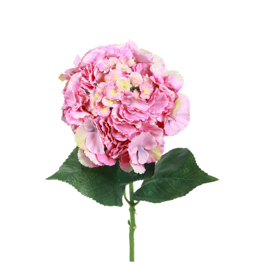 Fleur artificielle tige d'Hortensia - création bouquet - H.68cm mauve R2