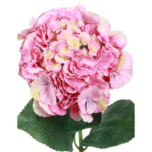 Fleur artificielle tige d'Hortensia - création bouquet - H.68cm mauve R2