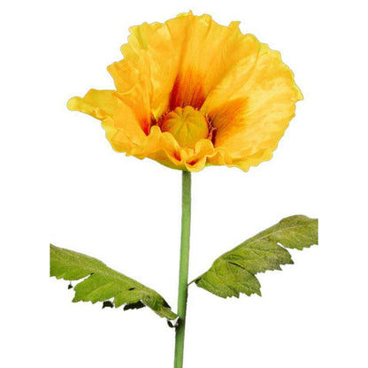 Fleur artificielle XXL pavot géant - décoration d'intérieur - H.135cm jaune ETG MEZZA