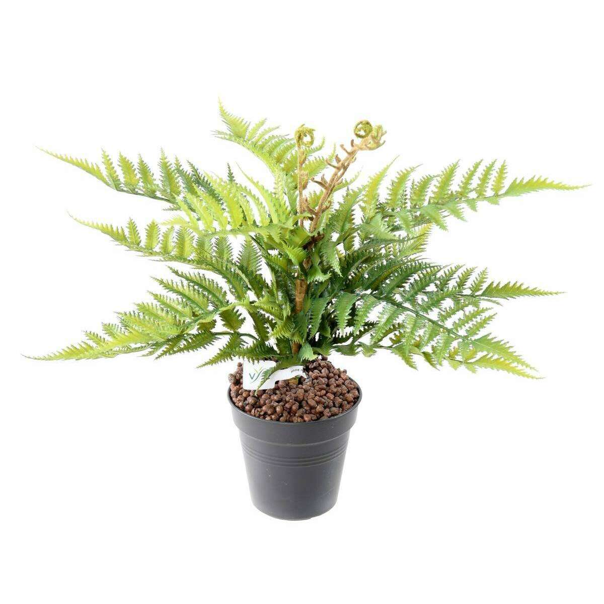 Fougère artificielle en piquet 12 branches - plante extérieur - H.50cm vert - F5