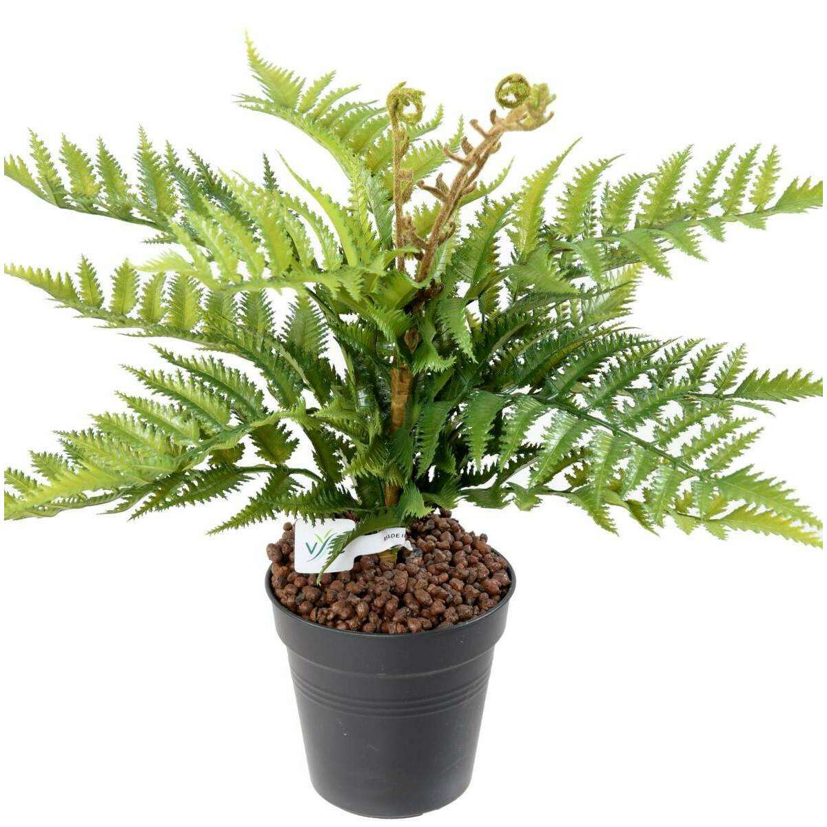 Fougère artificielle en piquet 12 branches - plante extérieur - H.50cm vert - F5