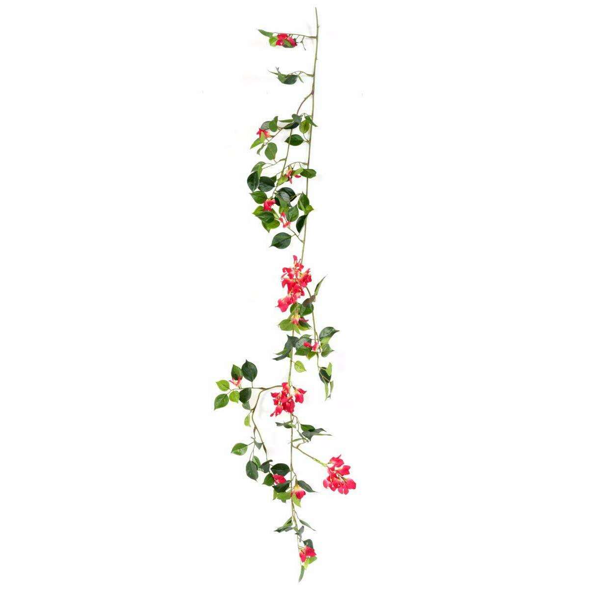 Guirlande artificielle bougainvillier en fleur - intérieur - H.110cm fuchsia C3