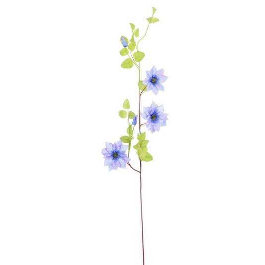 Guirlande artificielle Clématite 3 fleurs - décoration d'intérieur - H.107cm violet E2