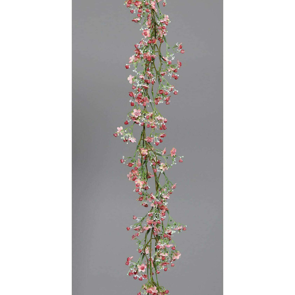 Guirlande artificielle fleurie Gypsophile - création florale - H.120cm rose Q2