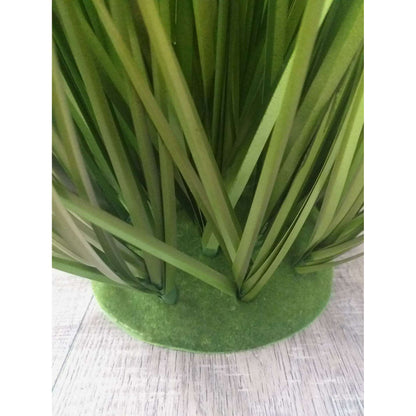 Herbe artificielle socle mousse - plante graminée touffe - H.40cm vert Z1