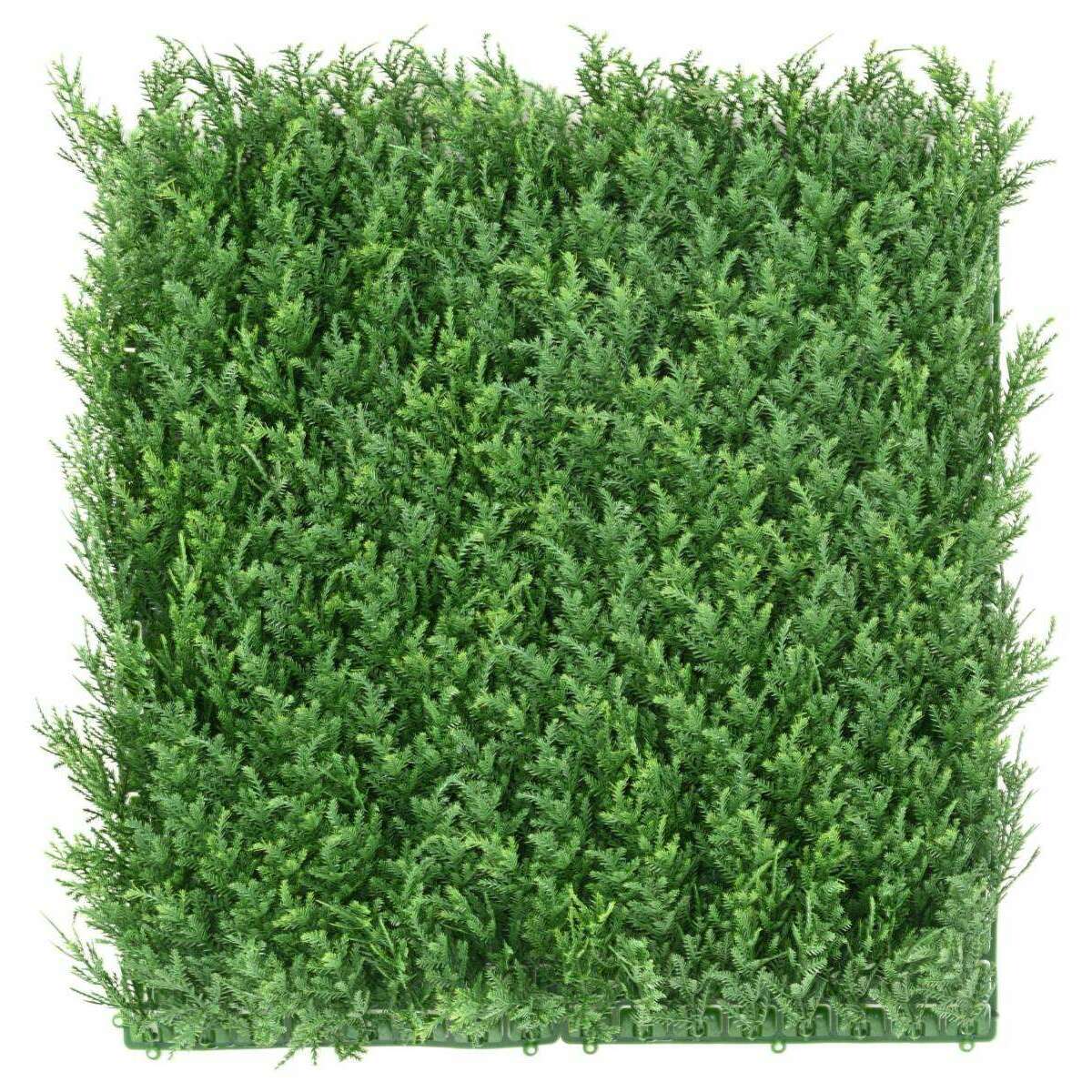 Mur végétal artificiel Cyprès - décoration murale - 50x50 cm vert C1