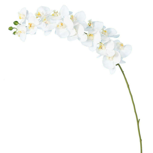 Orchidée artificielle Phalaenopsis 15 fleurs - création bouquet - H.125cm blanc - K3