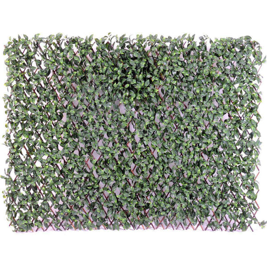 Palissade artificielle extensible Feuillage Tergal UV - extérieur terrasse balcon - H.100x200cm ETG MEZZA