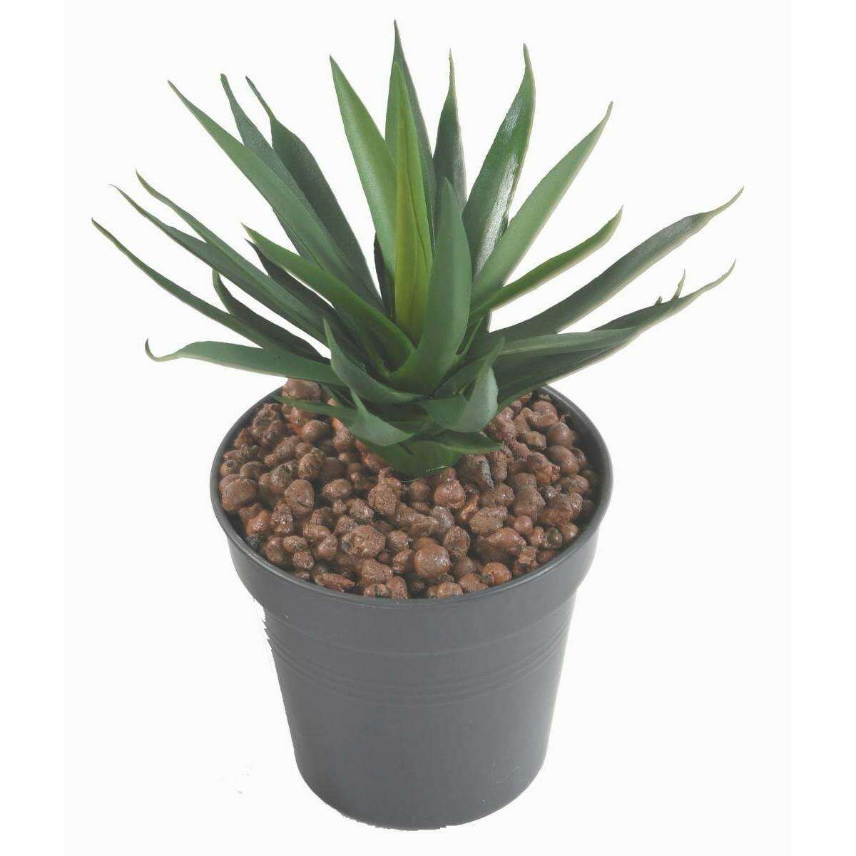 Plante artificielle Agave 29 feuilles - cactus artificiel extérieur - H.20cm vert - B4