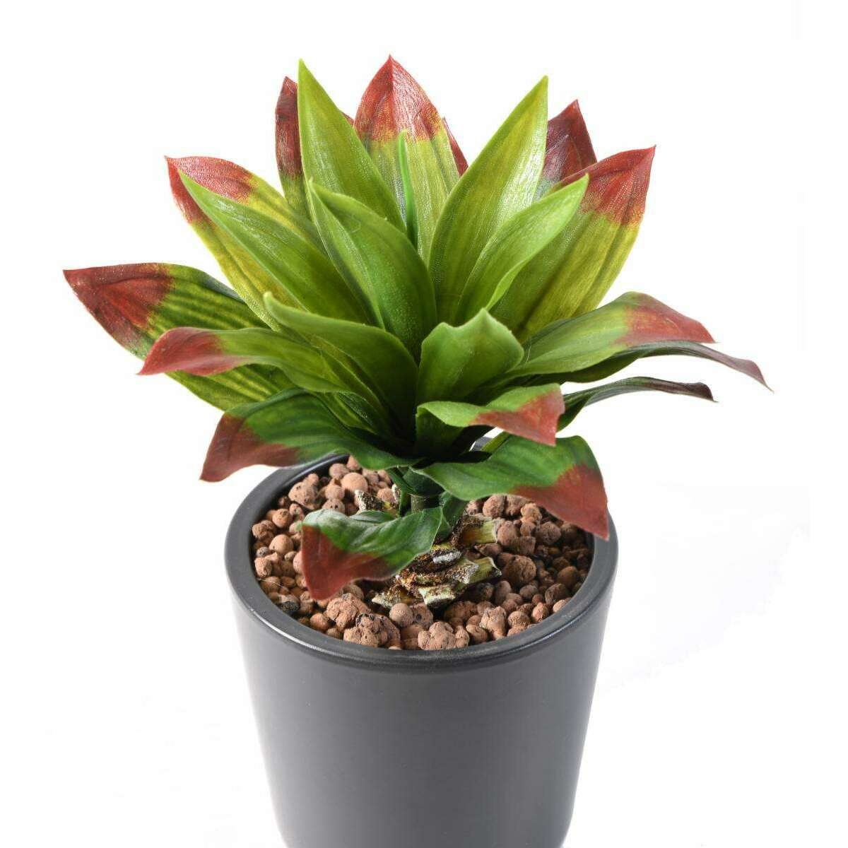 Plante artificielle Agave en piquet - cactus artificiel extérieur - H.35cm vert rouge - B2