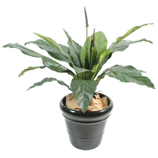 Plante artificielle Anthurium jungle king - décoration d'intérieur - H.80cm vert -