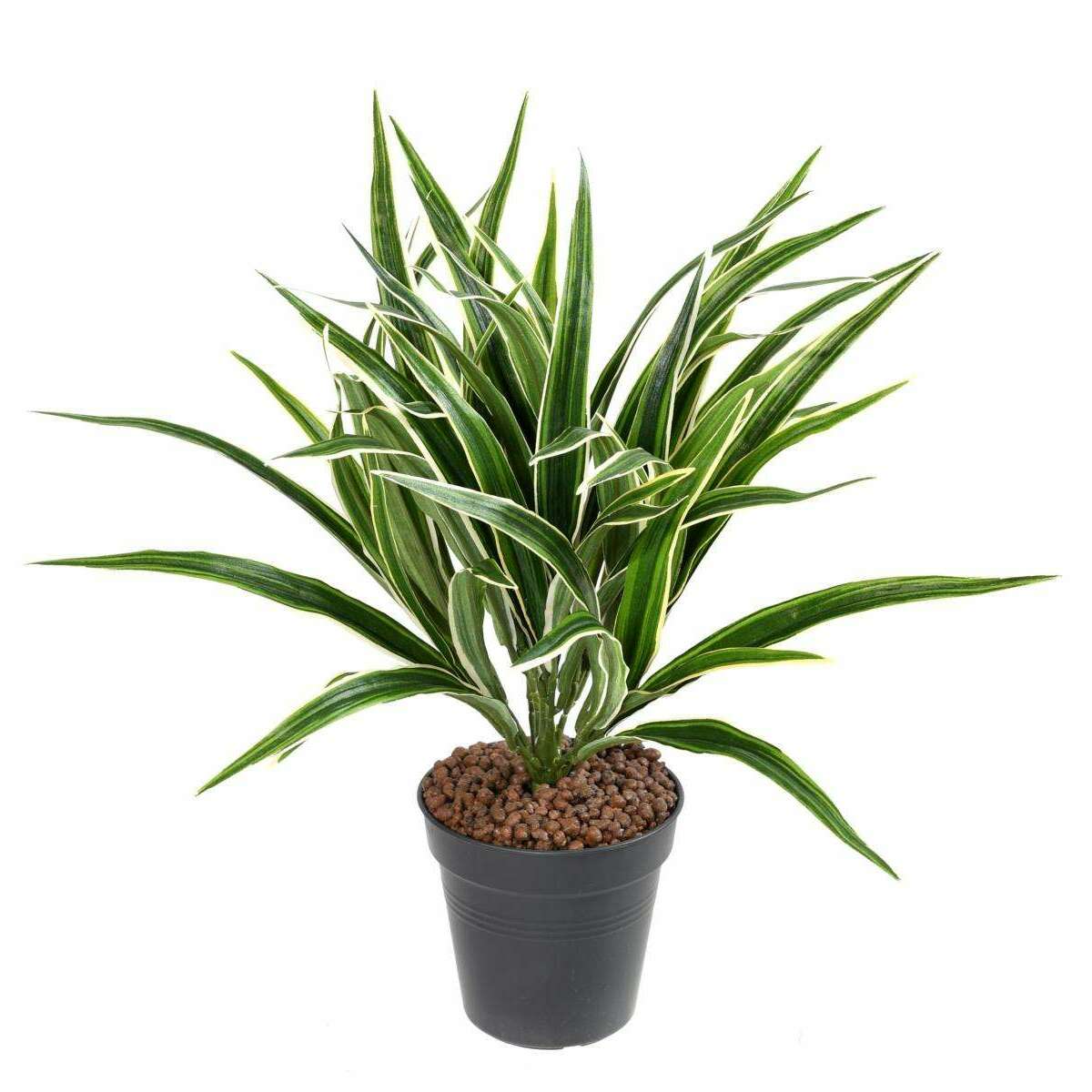 Plante artificielle Chlorophytum buisson en piquet - intérieur - H.42cm panaché-D2