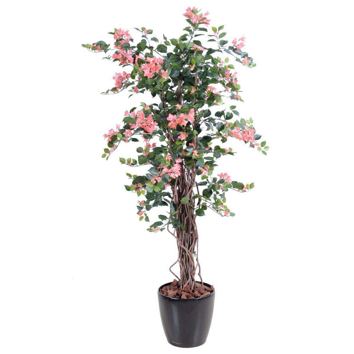 Plante artificielle fleurie Bougainvillier - arbre semi-naturel d'intérieur - H.150cm rose SHOW