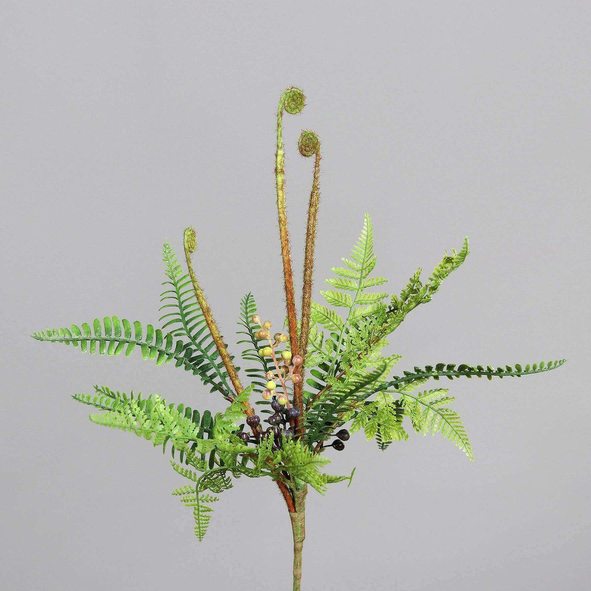 Plante artificielle Gerbe de fougère avec baies - décoration d'intérieur - H.48cm - P2