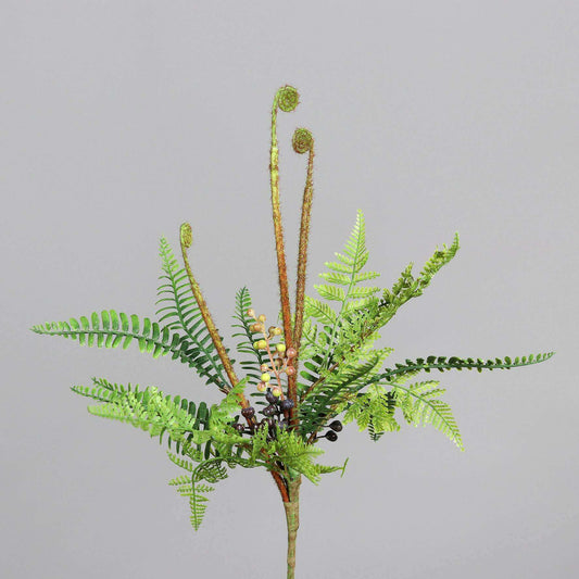 Plante artificielle Gerbe de fougère avec baies - décoration d'intérieur - H.48cm - P2