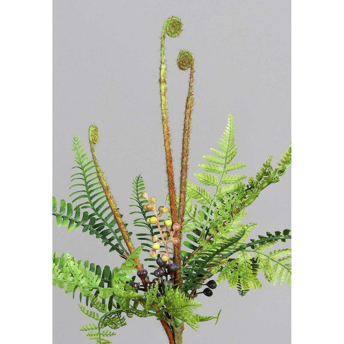 Plante artificielle Gerbe de fougère avec baies - décoration d'intérieur - H.48cm - P2