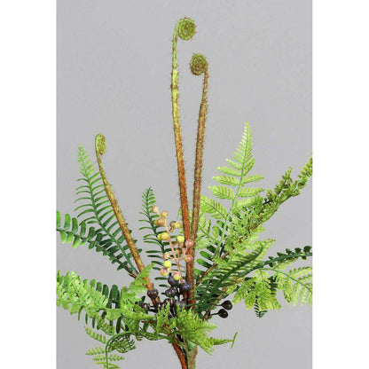 Plante artificielle Gerbe de fougère avec baies - décoration d'intérieur - H.48cm - P2