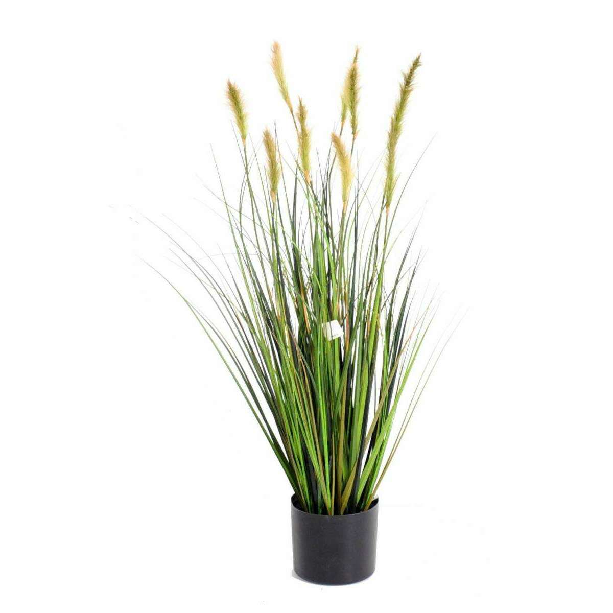 Plante artificielle Graminée Vulpin des champs Foxtail en pot - intérieur - H.90cm -