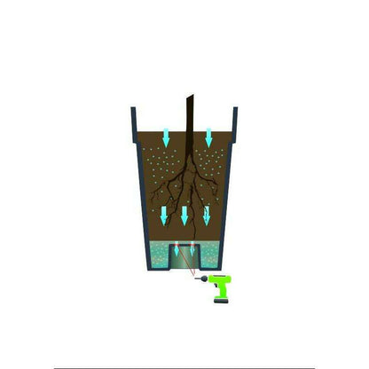 Pot pour fleur Toscane rond intérieur extérieur Ø.100cm rouge EDA PLASTIQUES