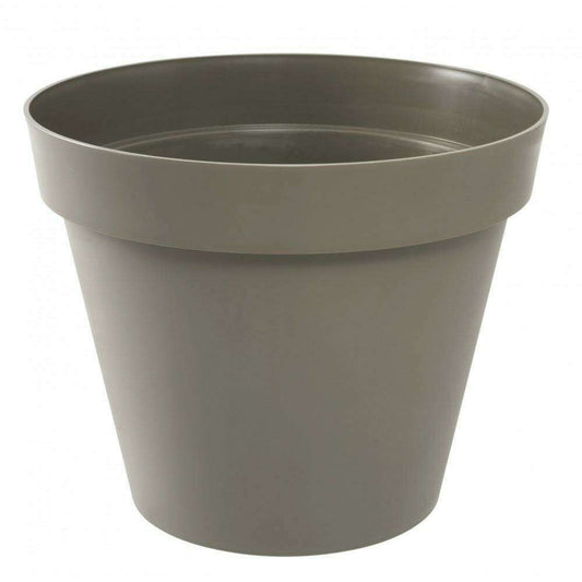 Pot pour fleur Toscane rond intérieur extérieur Ø.60cm taupe EDA PLASTIQUES